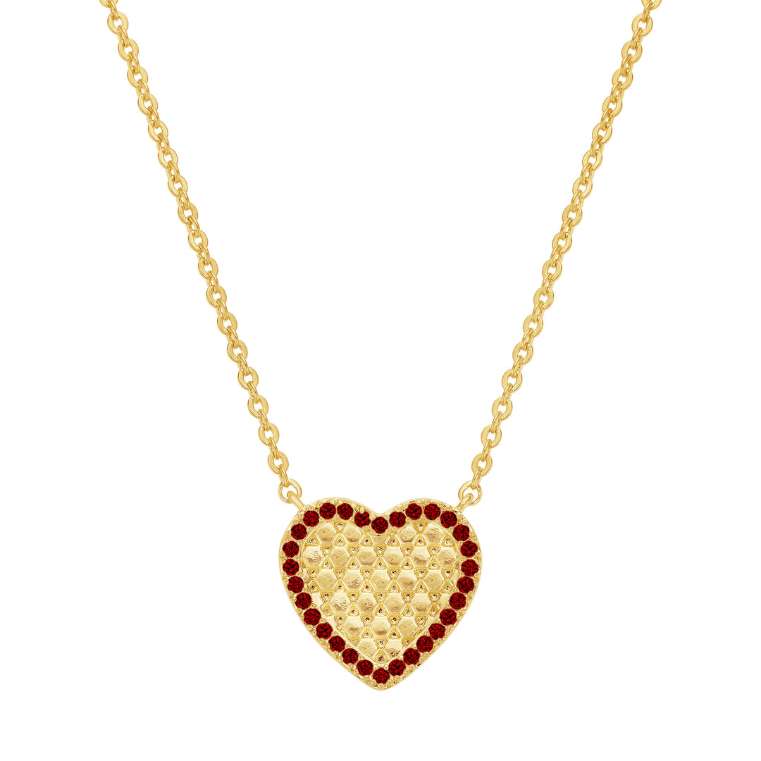 necklace honeycomb heart