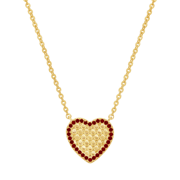 necklace honeycomb heart