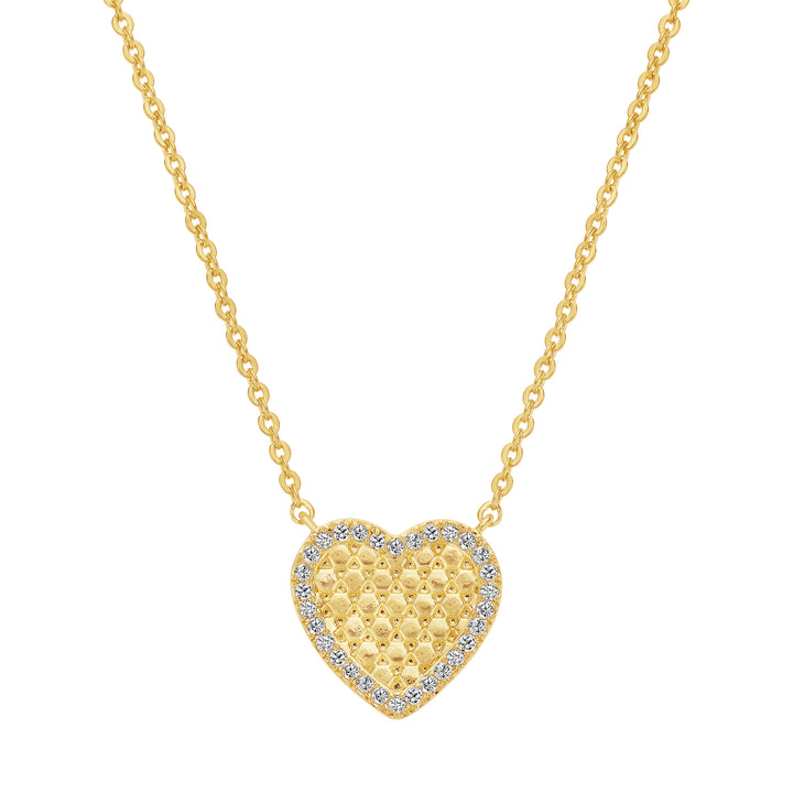 necklace honeycomb heart