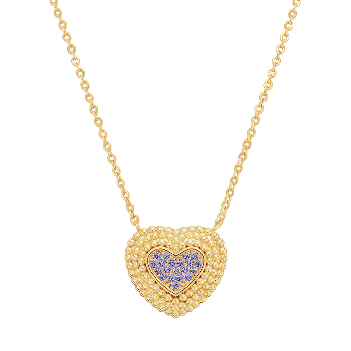 necklace ball textured heart