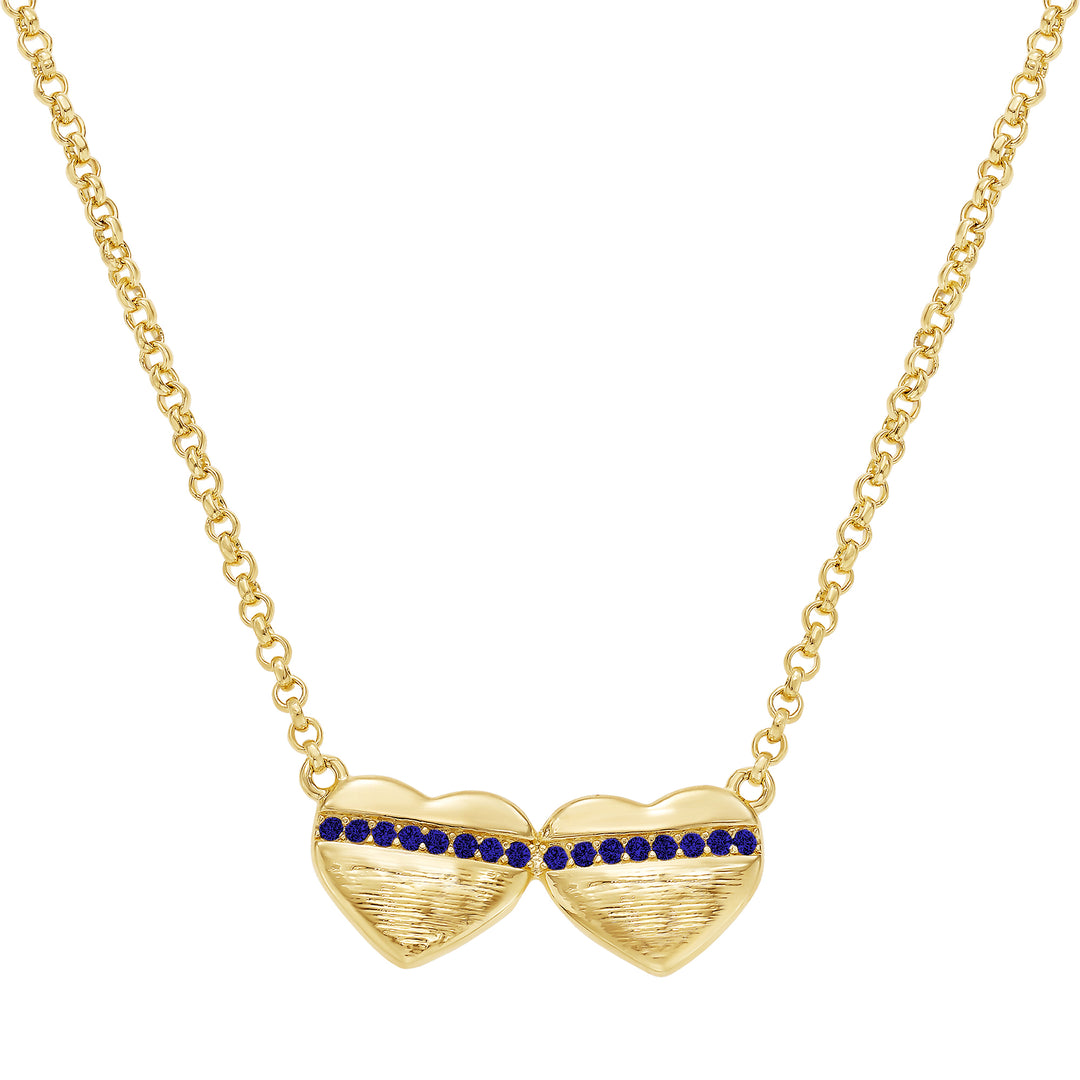 necklace friendship hearts on rolo chain