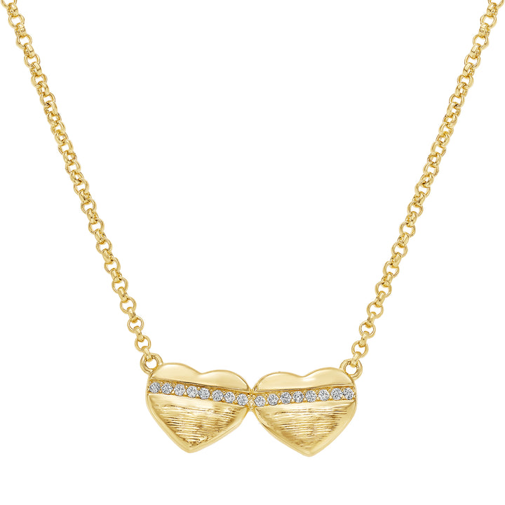 necklace friendship hearts on rolo chain