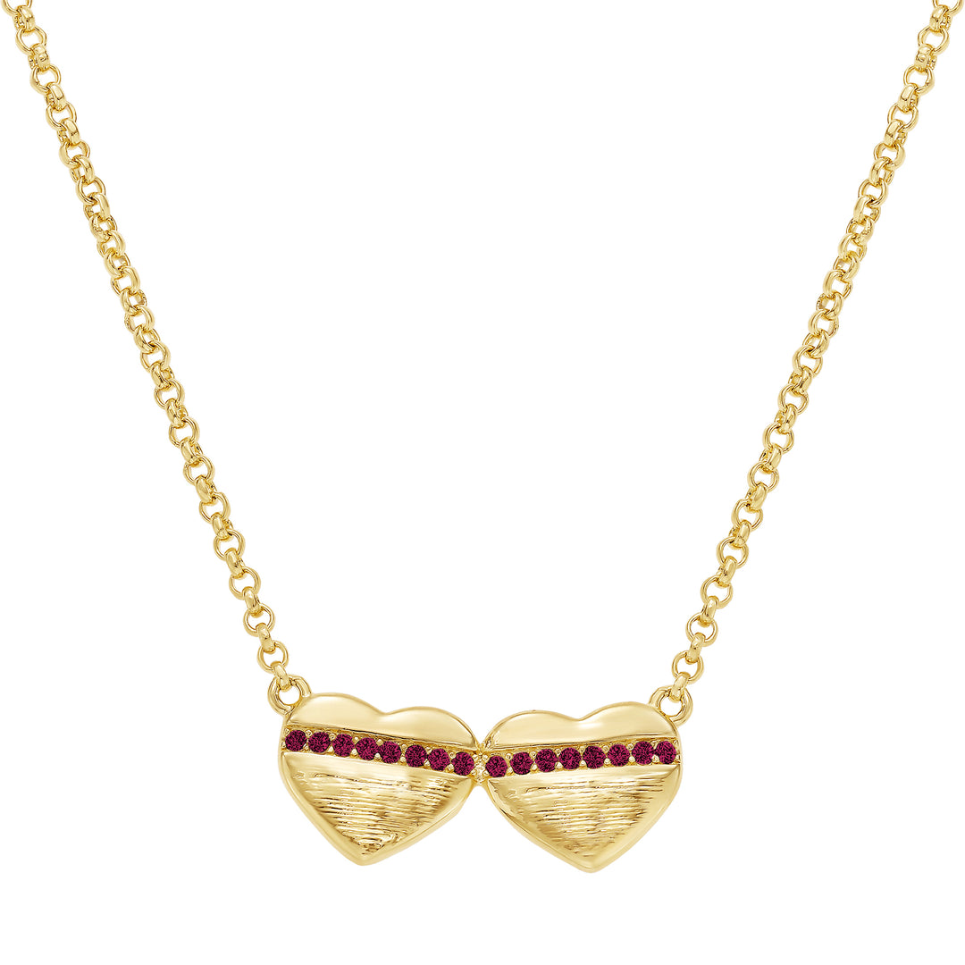 necklace friendship hearts on rolo chain