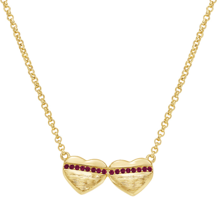 necklace friendship hearts on rolo chain
