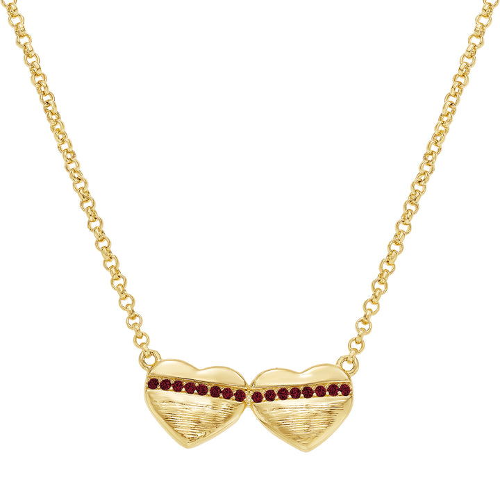 necklace friendship hearts on rolo chain