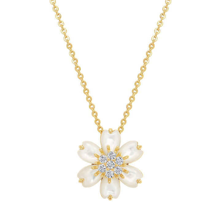 necklace puffed mop flower