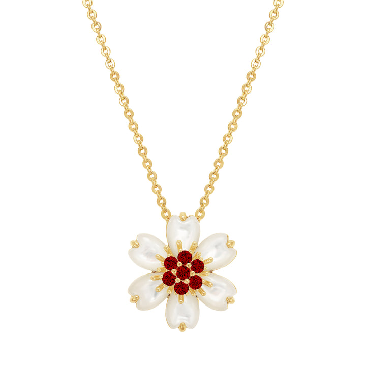 necklace puffed mop flower