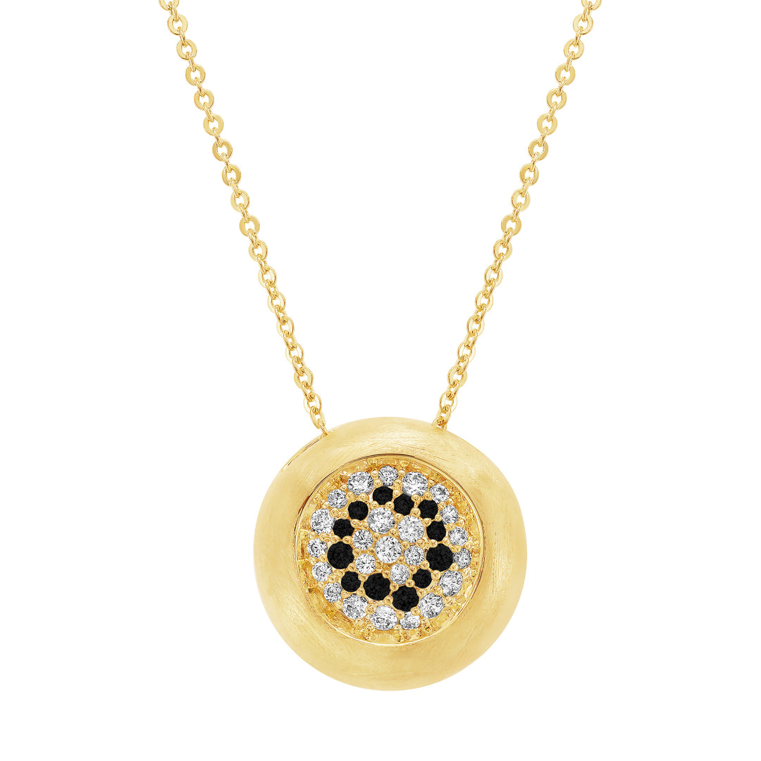 necklace satin dented circle