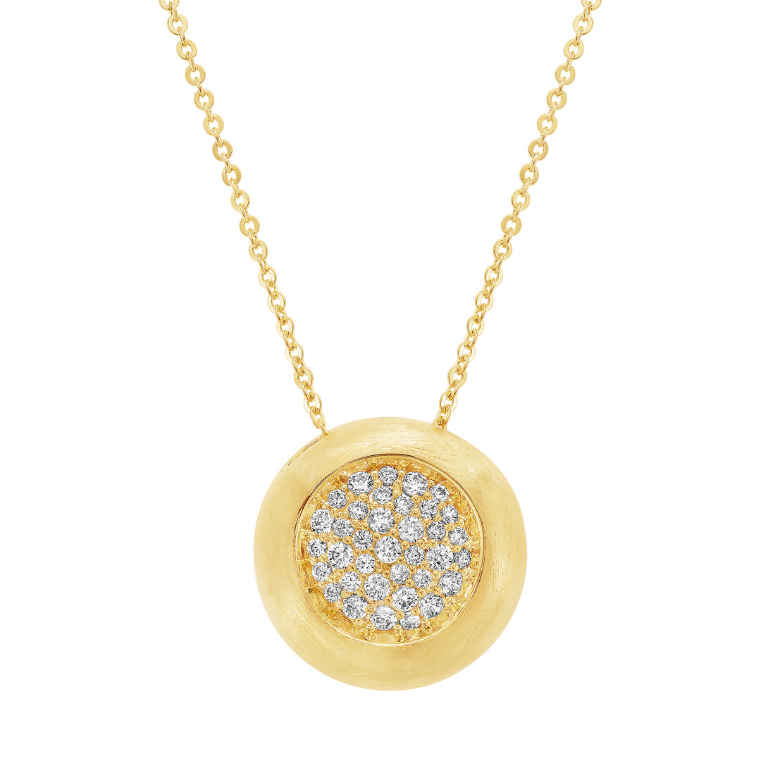 necklace satin dented circle