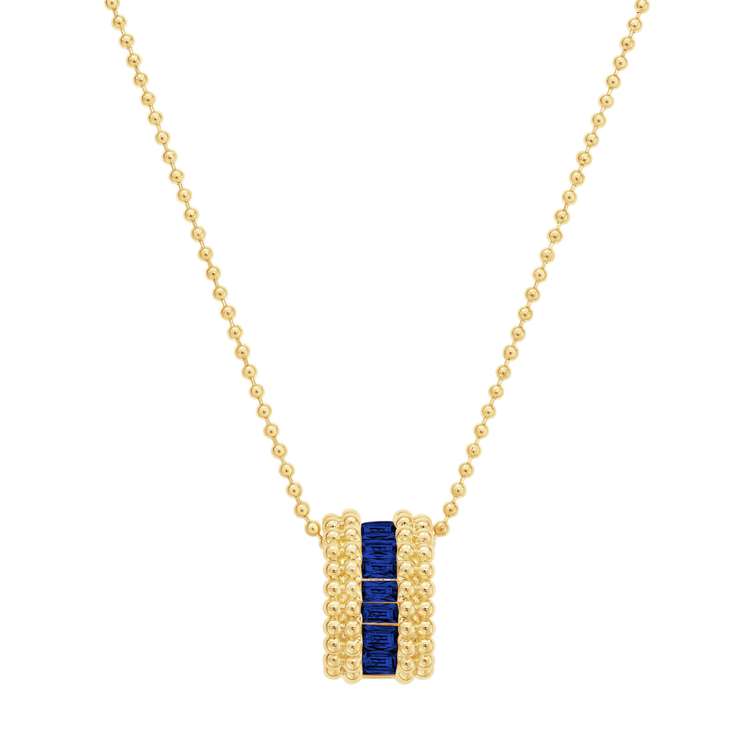 necklace arched baguettes on ball chain