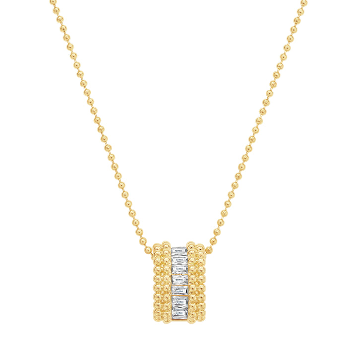 necklace arched baguettes on ball chain