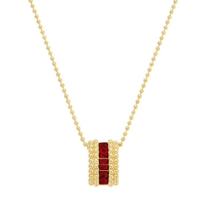 necklace arched baguettes on ball chain
