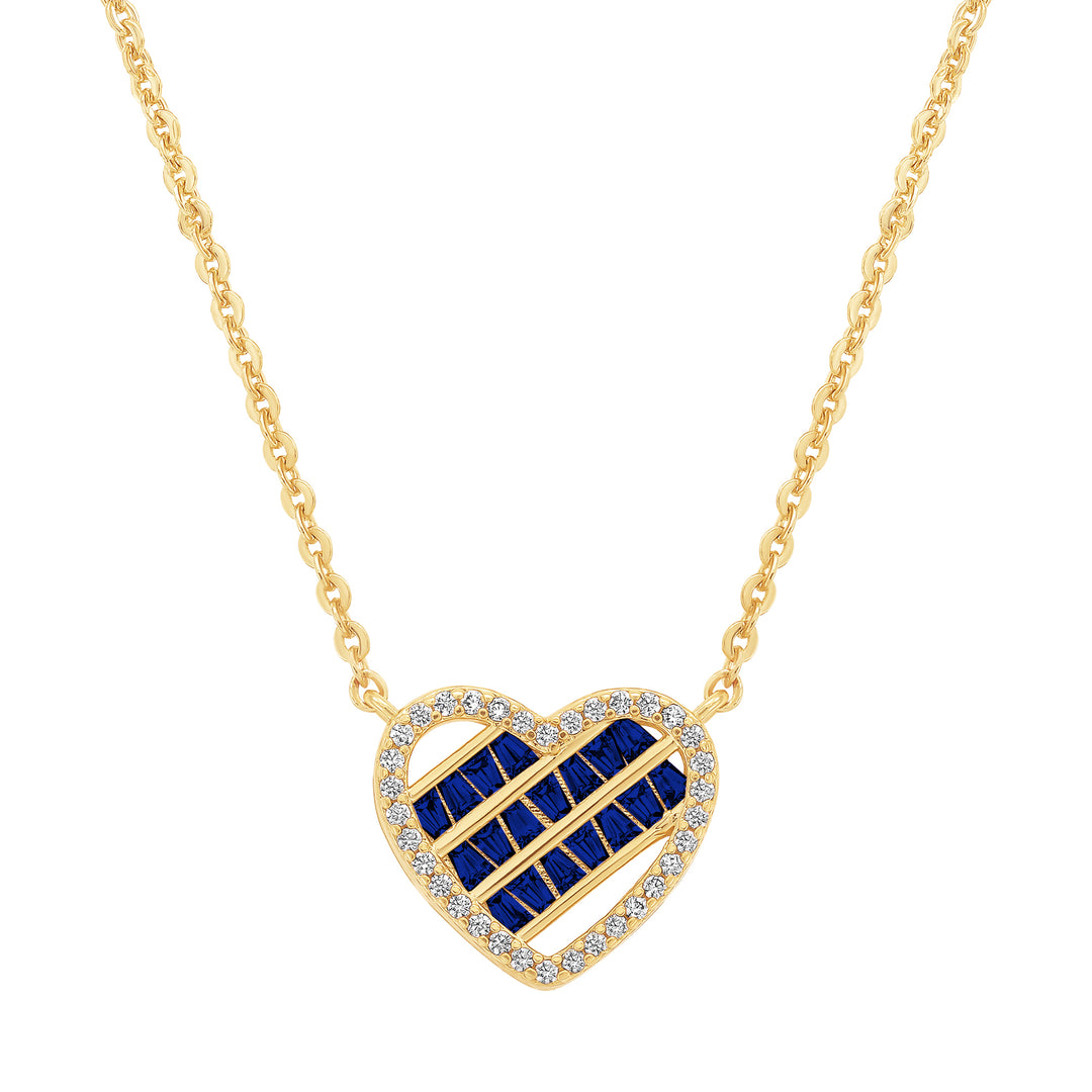 necklace sliding stone heart