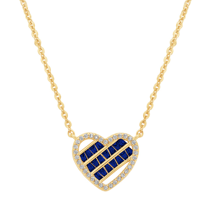 necklace sliding stone heart