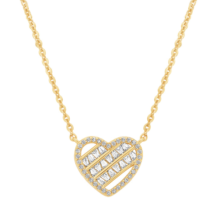 necklace sliding stone heart
