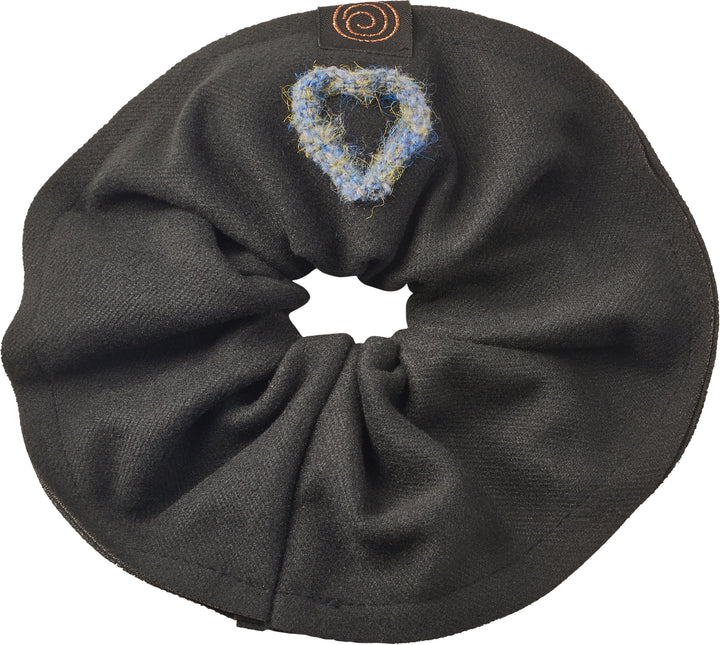 pony scrunchie oversized felt heart