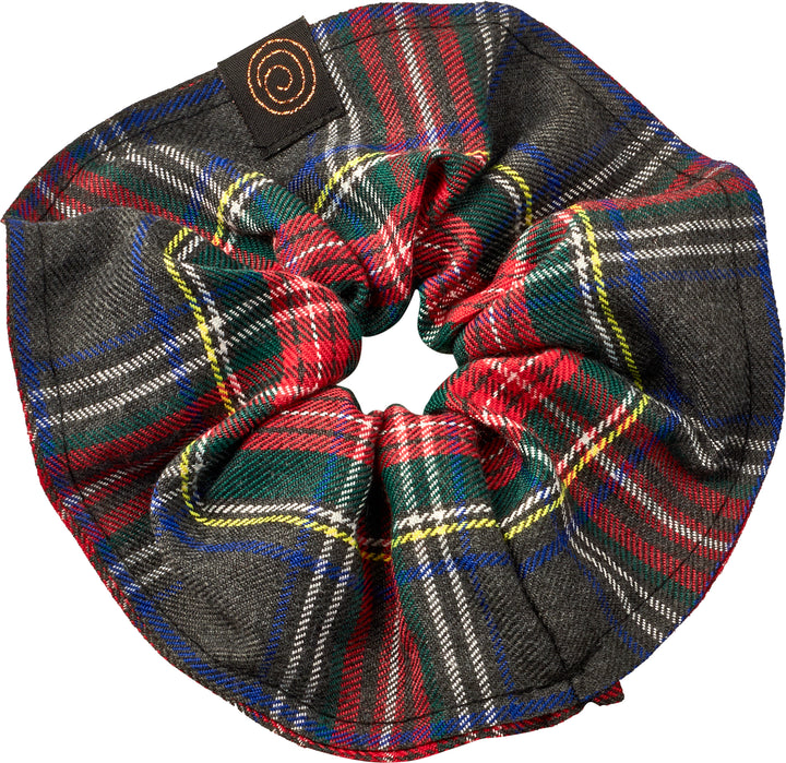 pony scrunchie oversized plaid