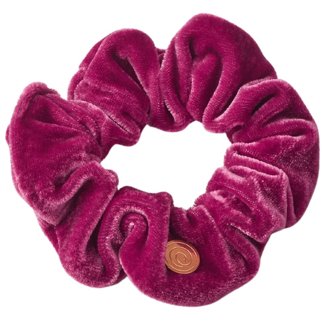 pony scrunchie velvet logo narrow