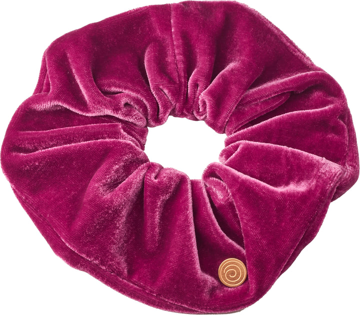 pony scrunchie oversized velvet logo