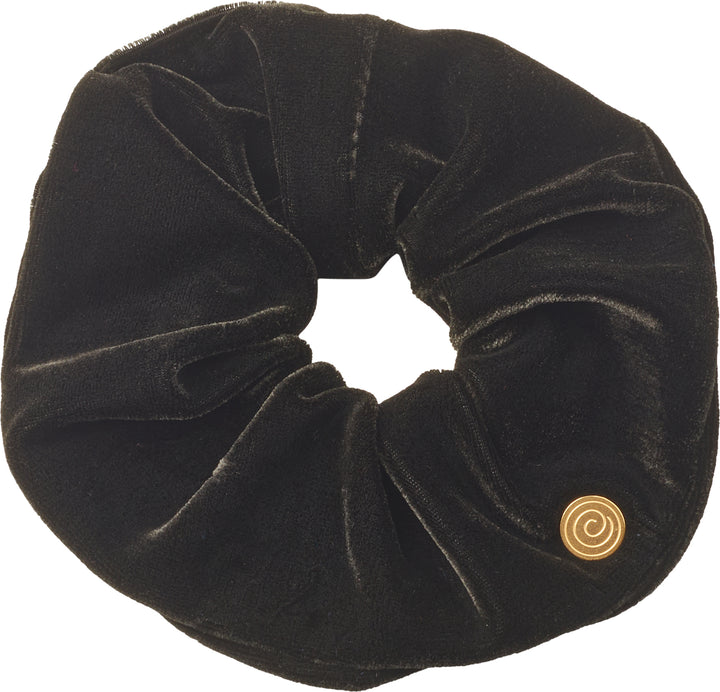 pony scrunchie oversized velvet logo