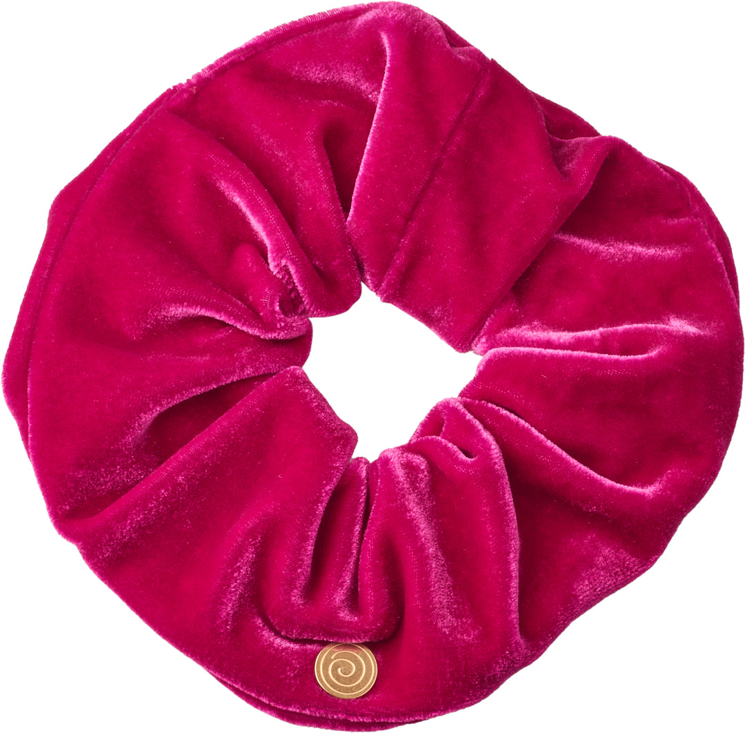 pony scrunchie oversized velvet logo