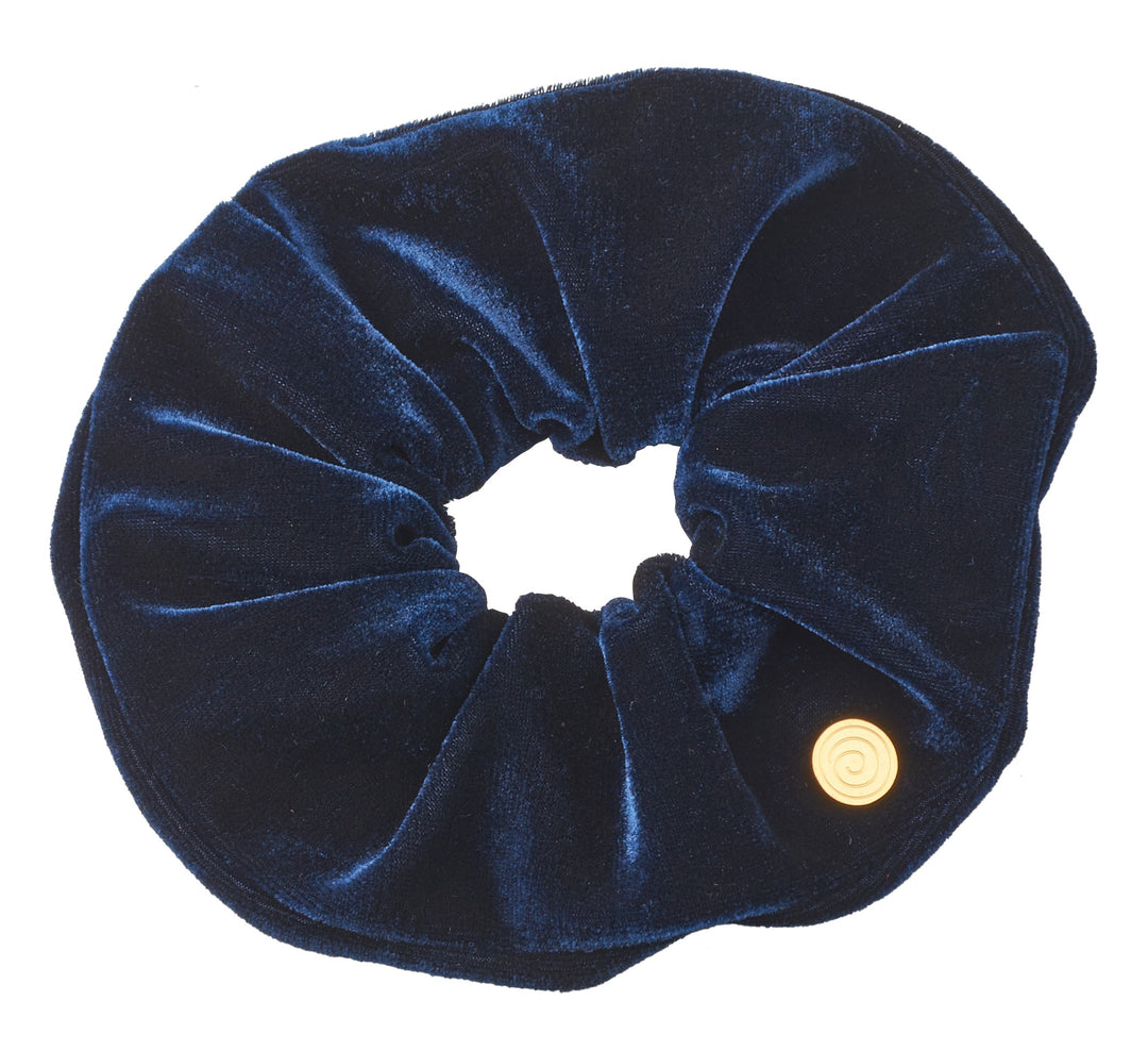 pony scrunchie oversized velvet logo