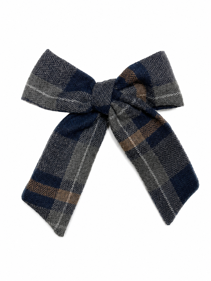 clip plaids bow