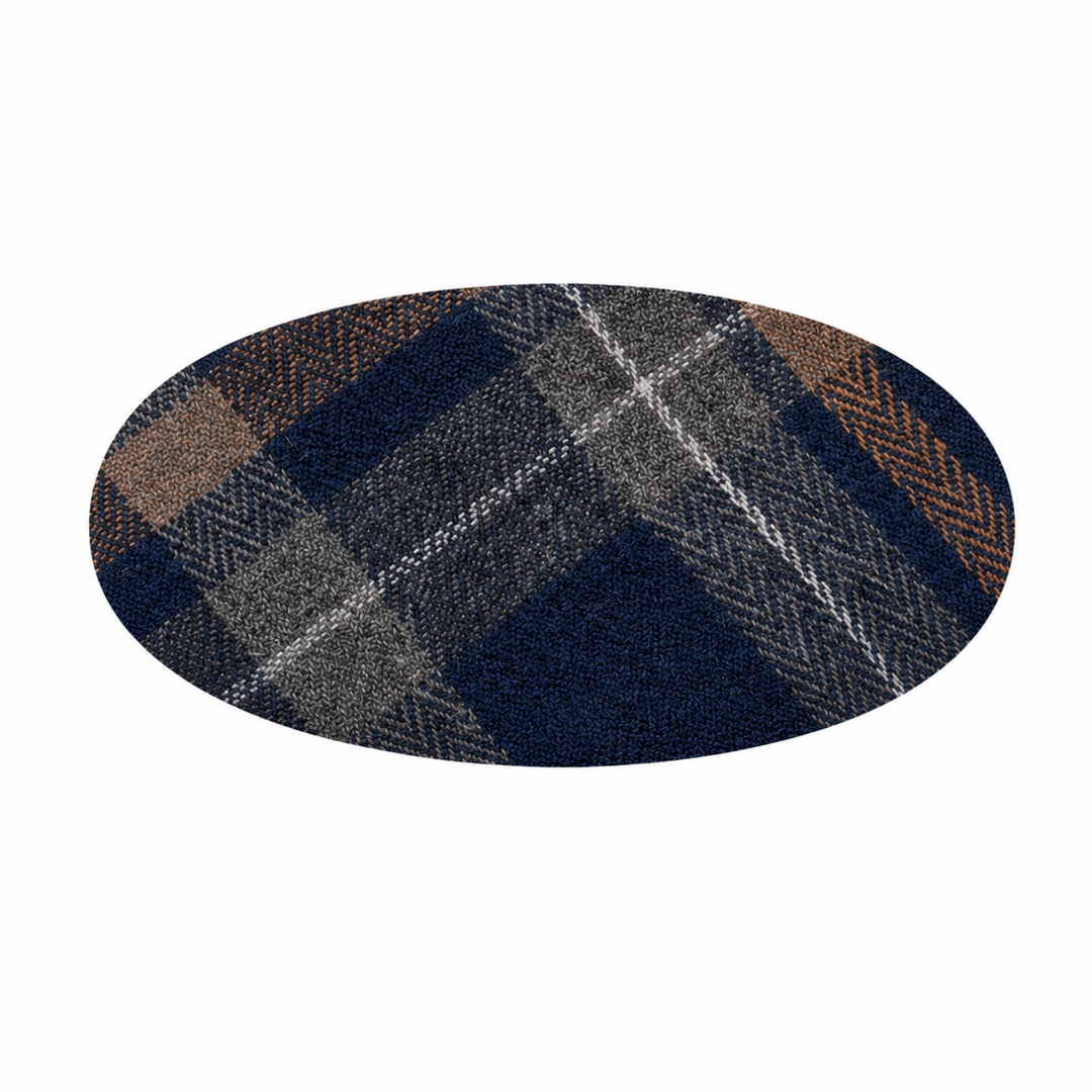 clip oval barrette plaids