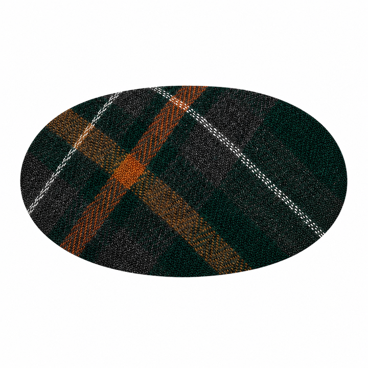 clip oval barrette plaids