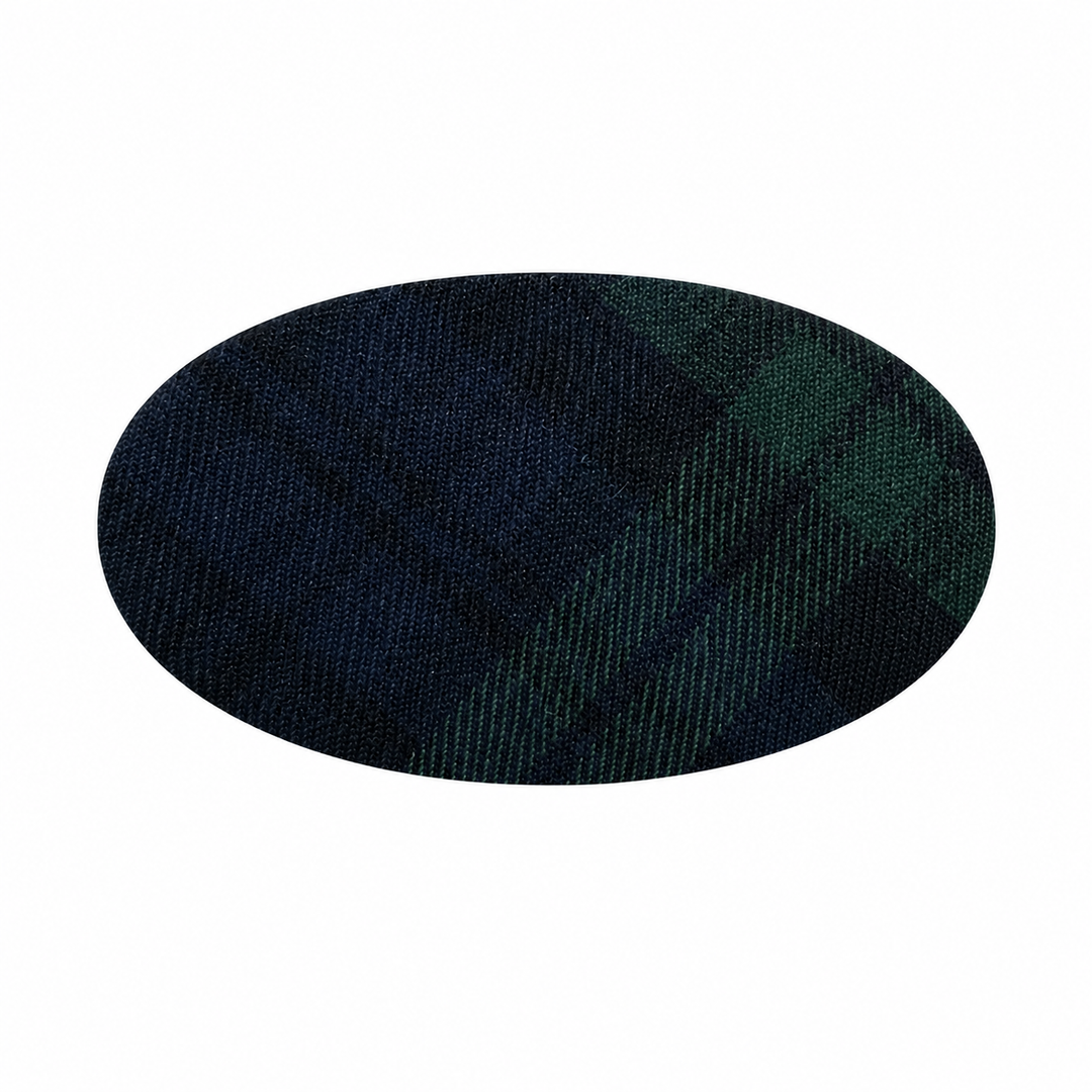 clip oval barrette plaids