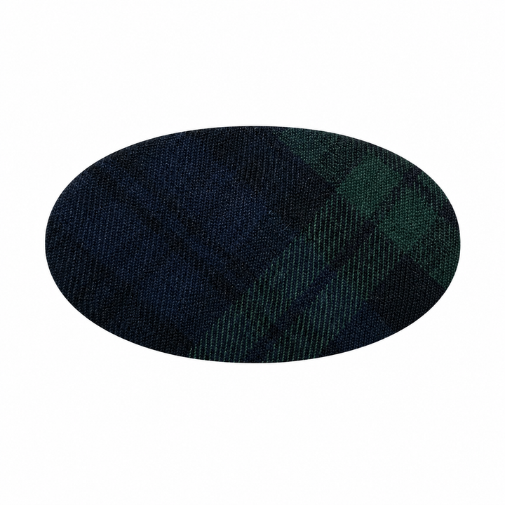 clip oval barrette plaids