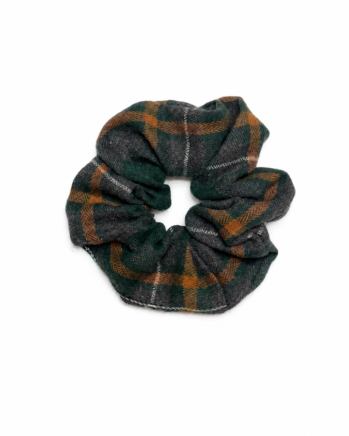 pony scrunchie plaids
