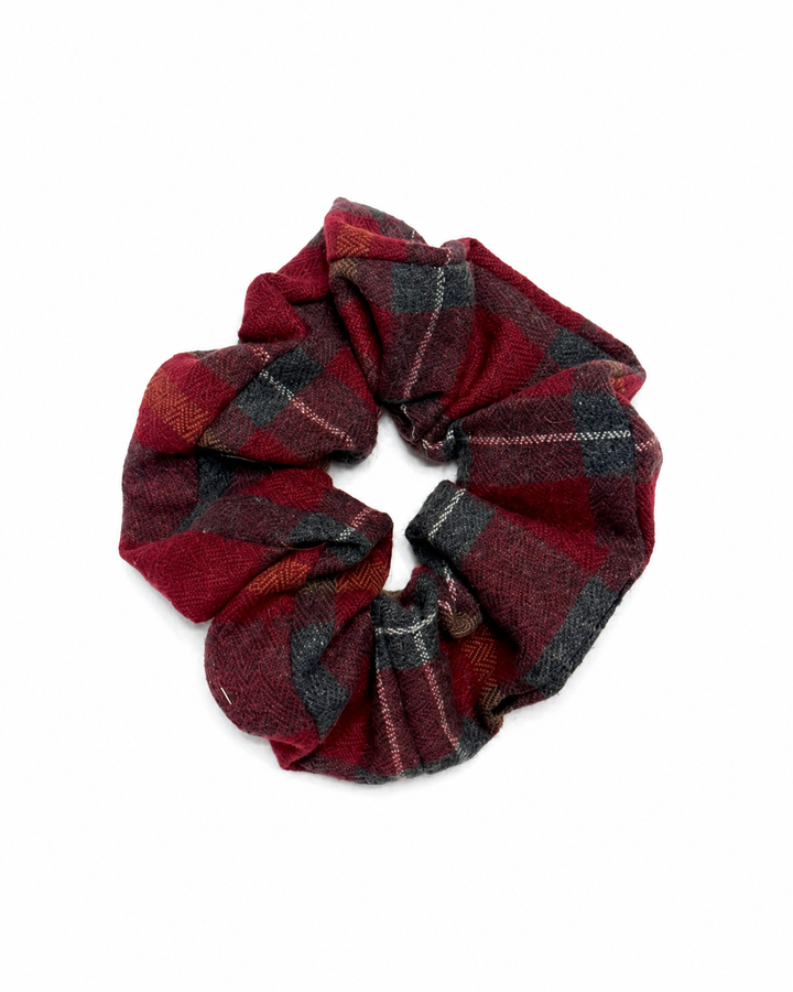 pony scrunchie plaids