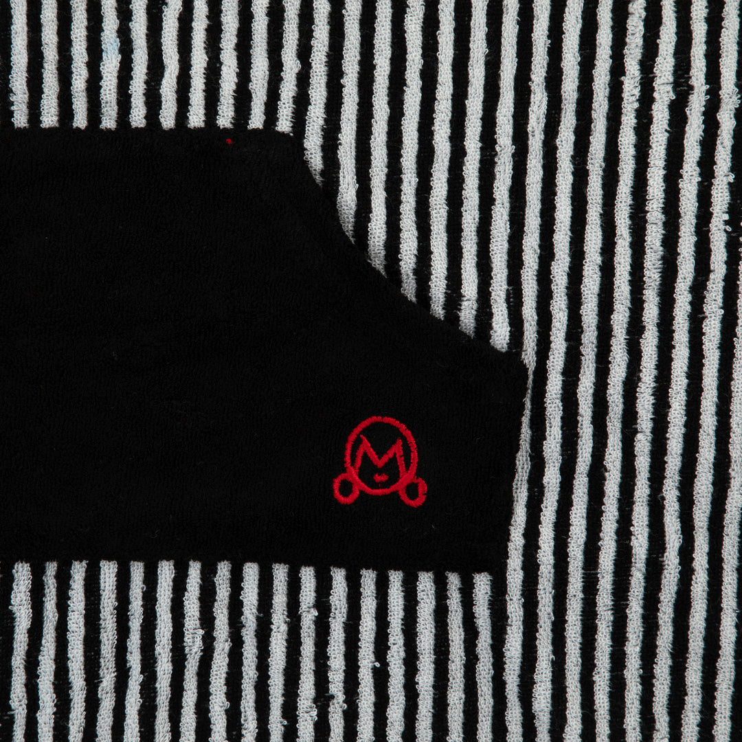 bathrobe pinstriped terry poncho