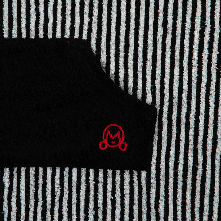 bathrobe pinstriped terry poncho
