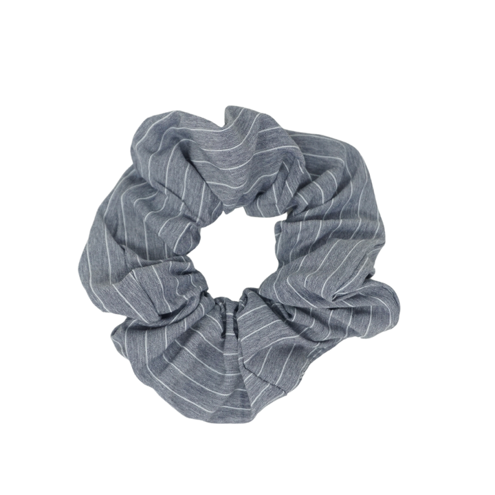 pony scrunchie pin stripe