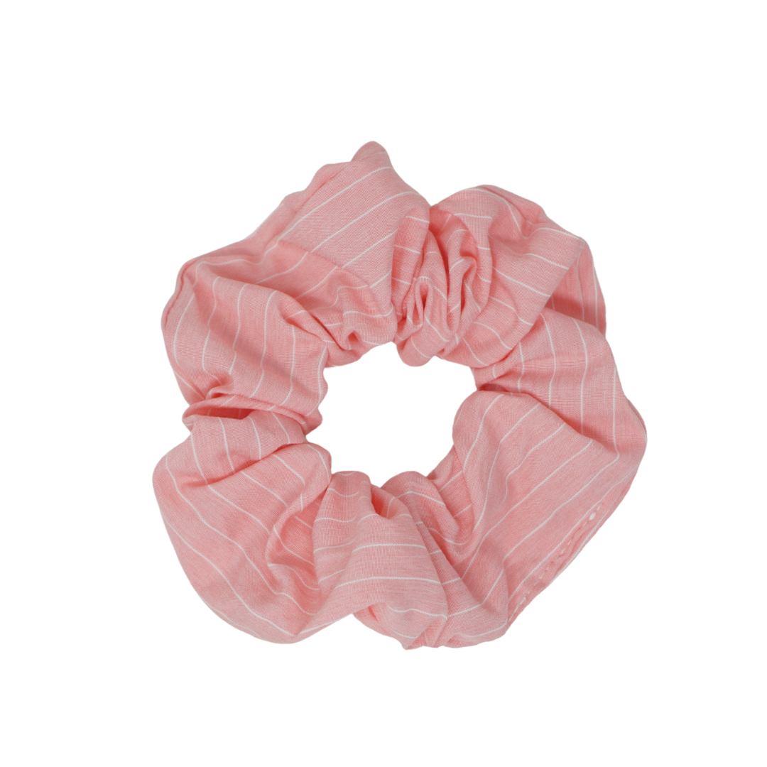 pony scrunchie pin stripe