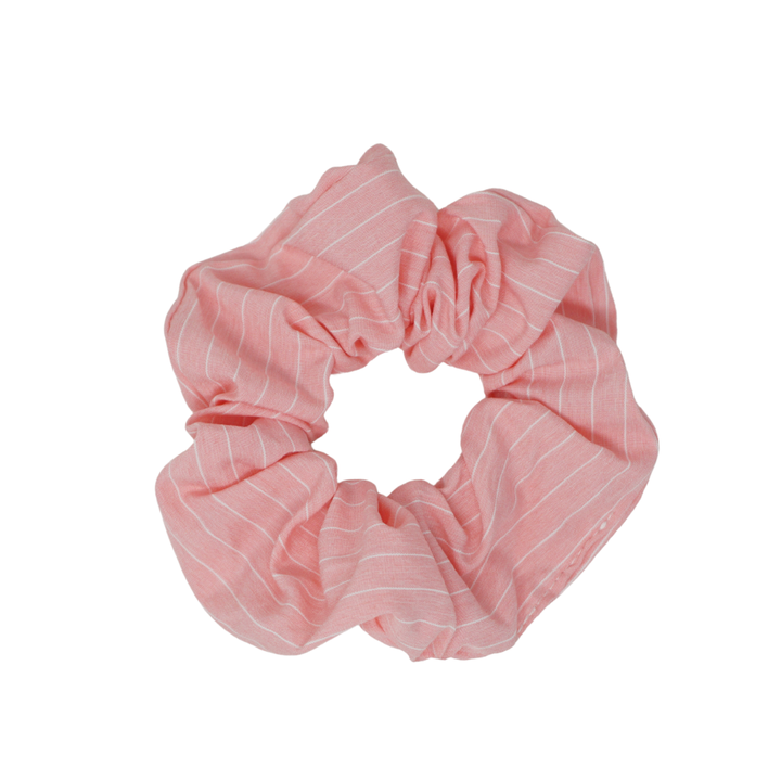 pony scrunchie pin stripe