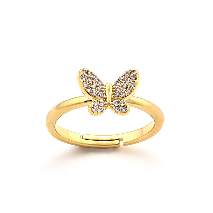 ring sweet cz butterfly