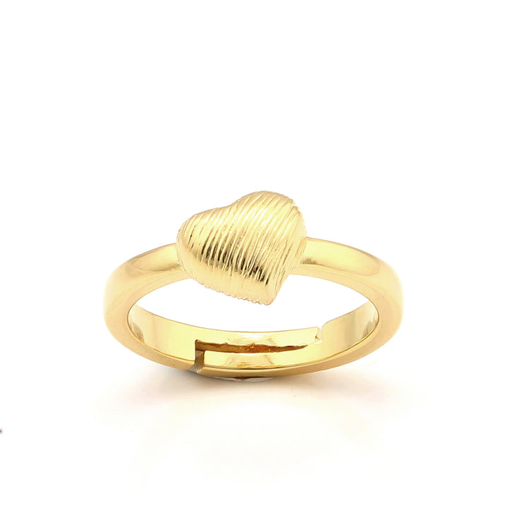 ring slanted brushed heart