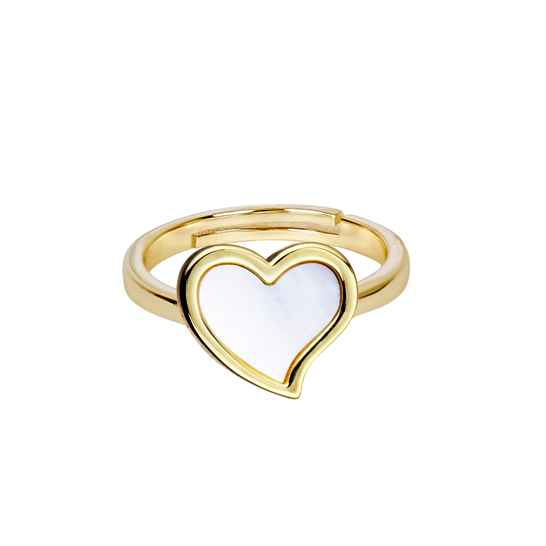 ring gold outline heart