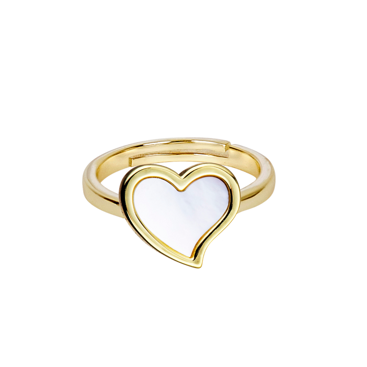 ring gold outline heart