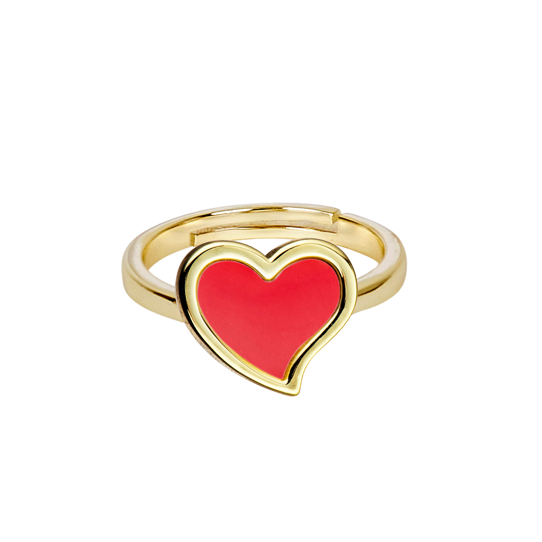 ring gold outline heart