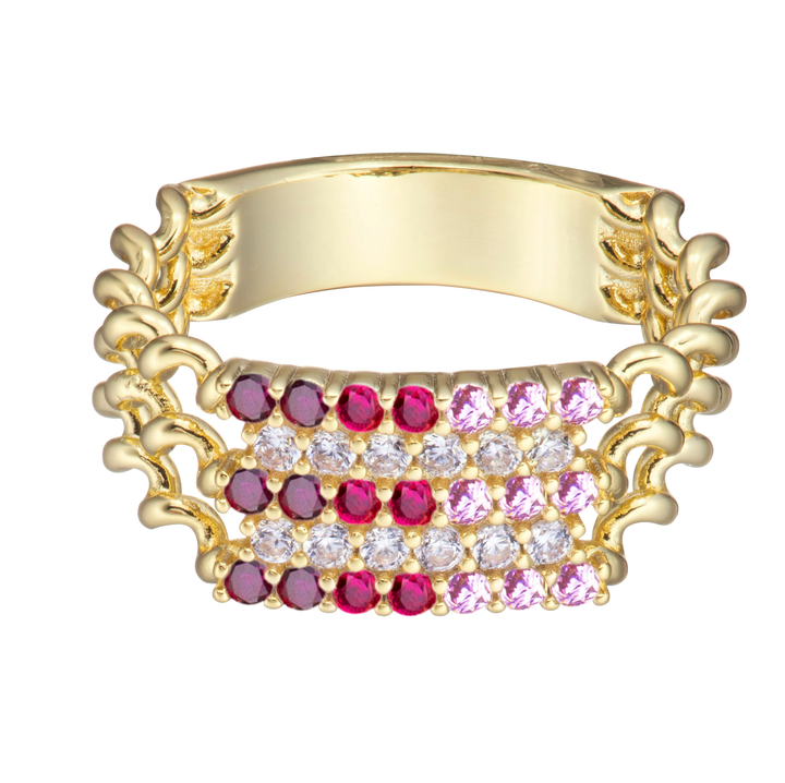 ring three row ripple cz rectangle
