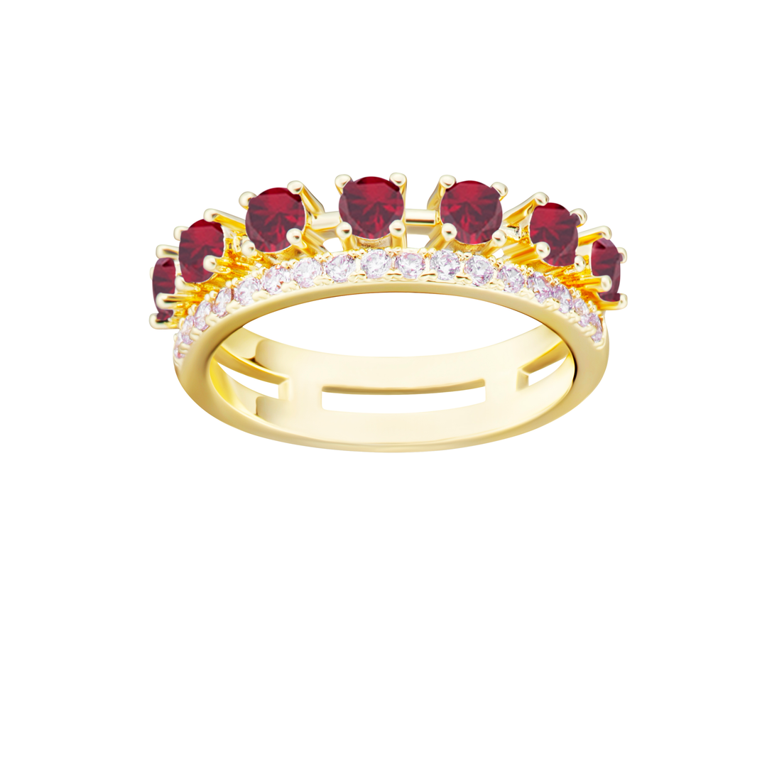ring cz double row