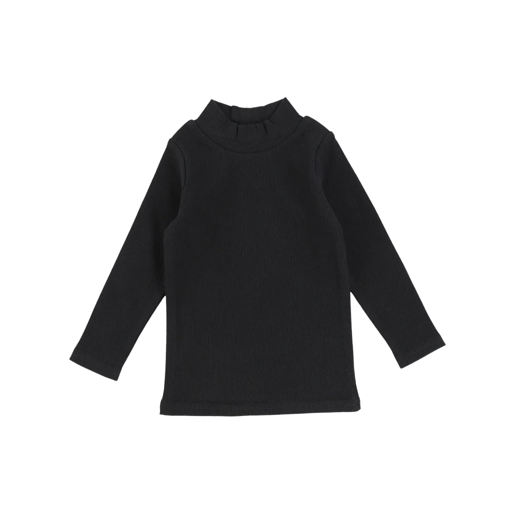 top l/s mockneck ribbed