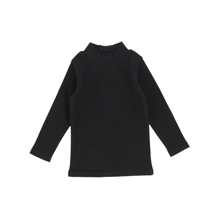 top l/s mockneck ribbed