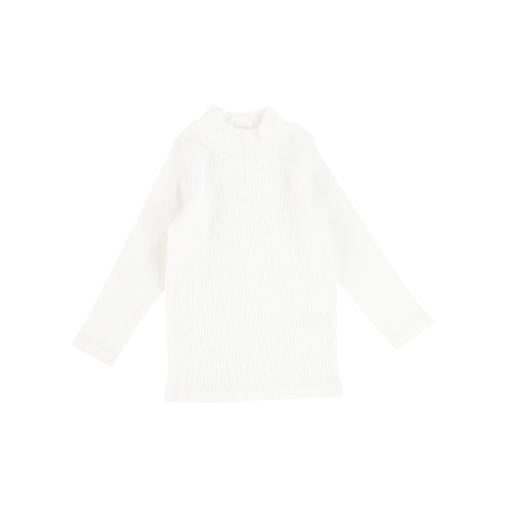 top l/s mockneck ribbed