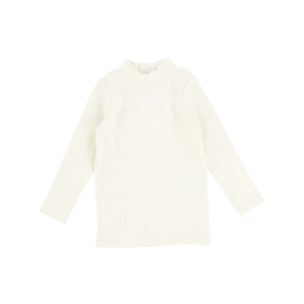 top l/s mockneck ribbed