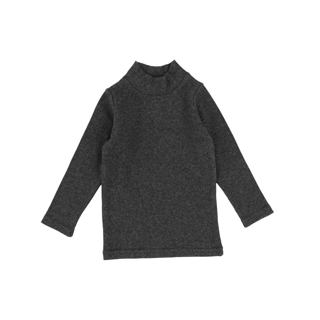 top l/s mockneck ribbed